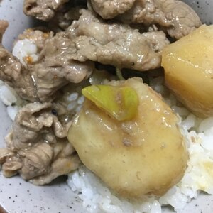 翌日リメイク！肉じゃが丼